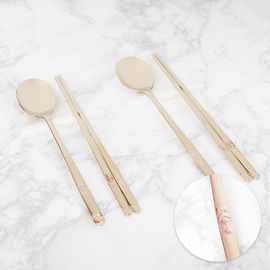 SEOCHON Lotus Titanium Cutlery Set for Two _ Timeless Design & Premium Quality _Made In Korea